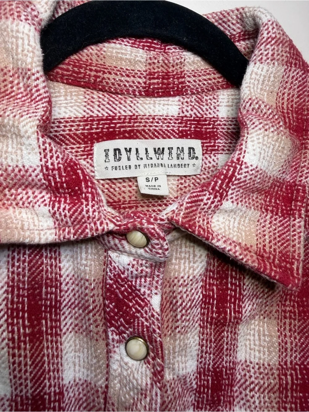 Idyllwind Red and Cream Plaid Casual Button-Down Shirt